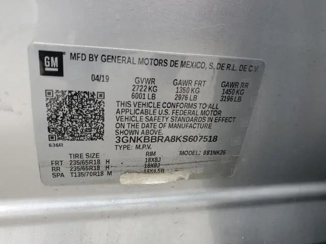 2019 CHEVROLET BLAZER 1LT  