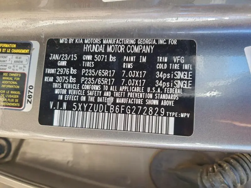 2015 HYUNDAI SANTA FE SPORT   