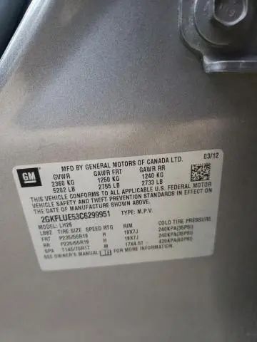 2012 GMC TERRAIN SLT  