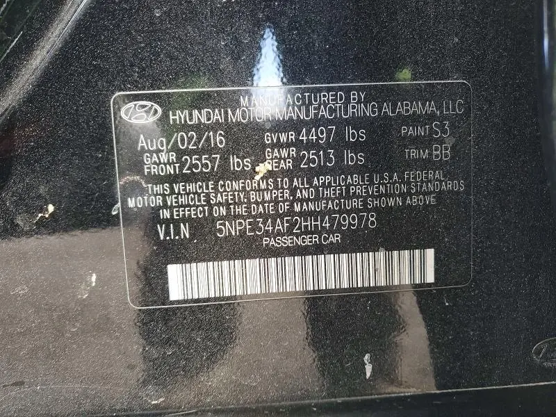 2017 HYUNDAI SONATA SPORT  