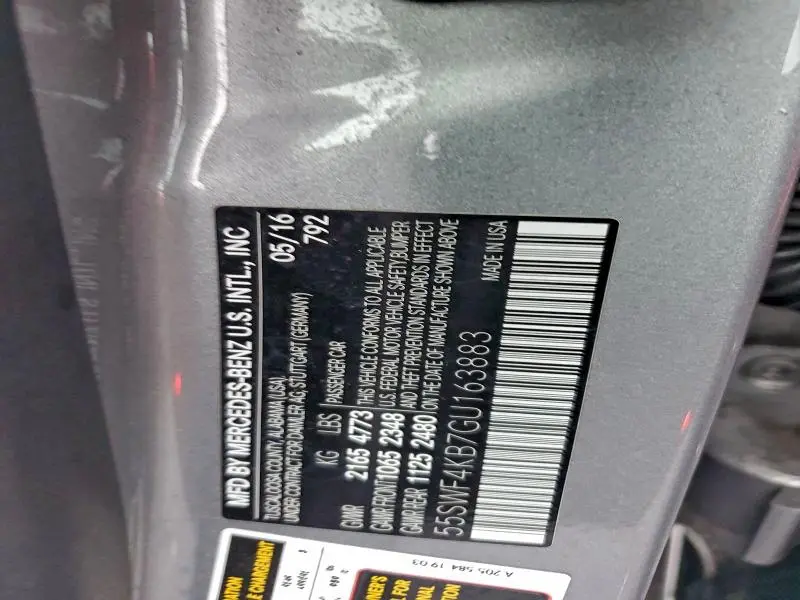 2016 MERCEDES-BENZ C 300 4MATIC  