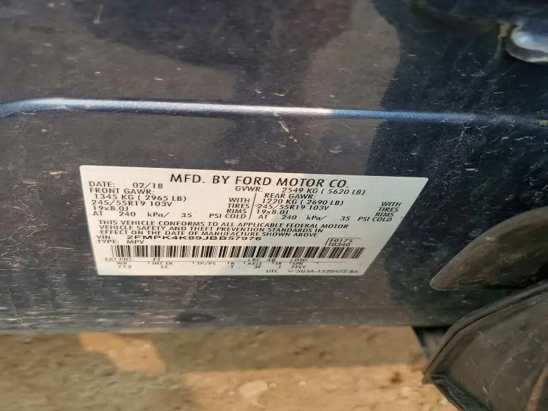 2018 FORD EDGE TITANIUM  