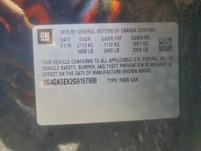 2016 BUICK REGAL   