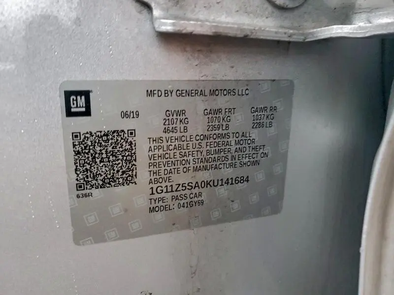 2019 CHEVROLET IMPALA LT  