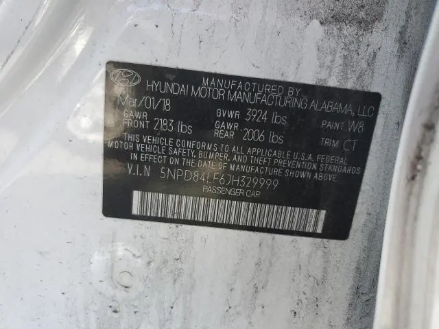 2018 HYUNDAI ELANTRA SEL  