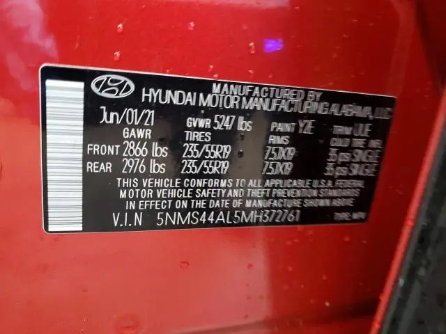 2021 HYUNDAI SANTA FE LIMITED  