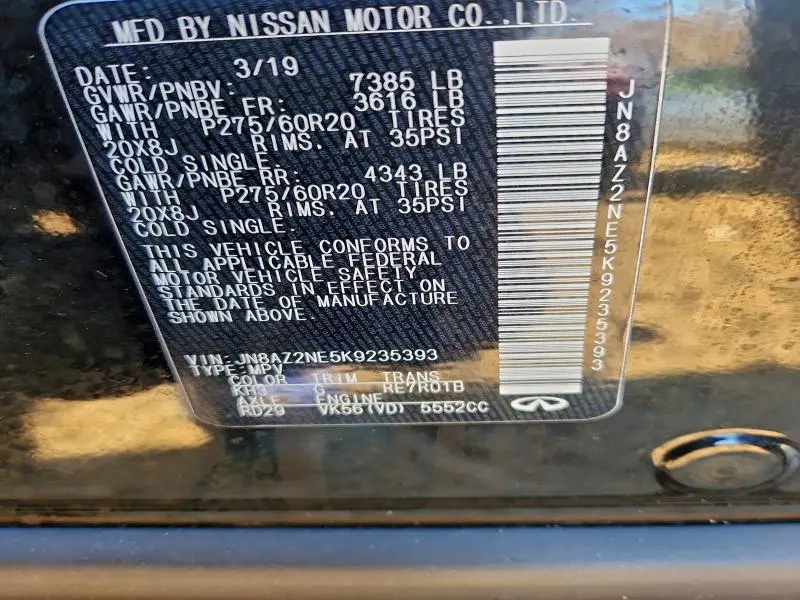 2019 INFINITI QX80 LUXE  