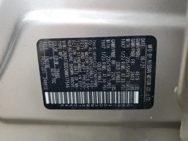 2021 NISSAN ROGUE PLATINUM  