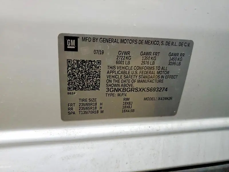 2019 CHEVROLET BLAZER 2LT  