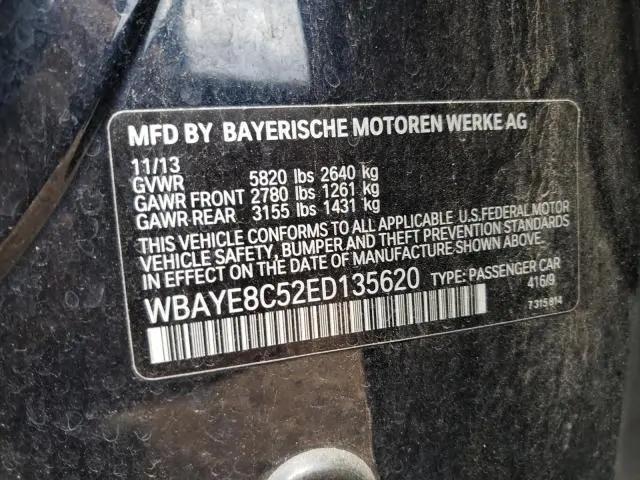 2014 BMW 750 LI  
