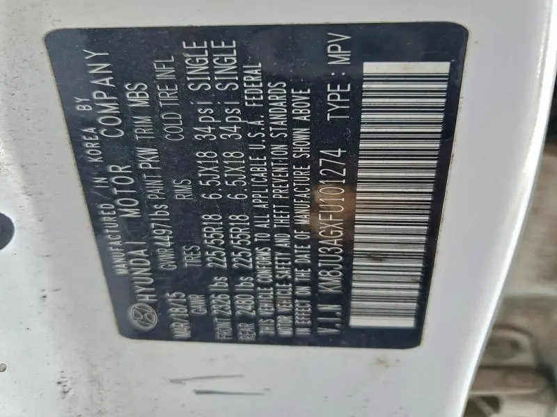 2015 HYUNDAI TUCSON LIMITED  