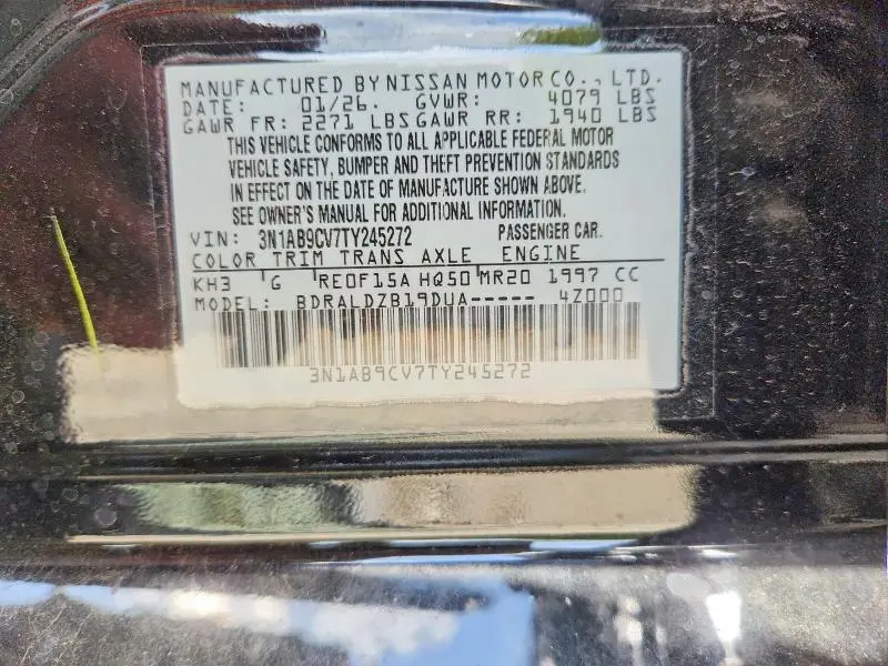 2026 NISSAN SENTRA SV  