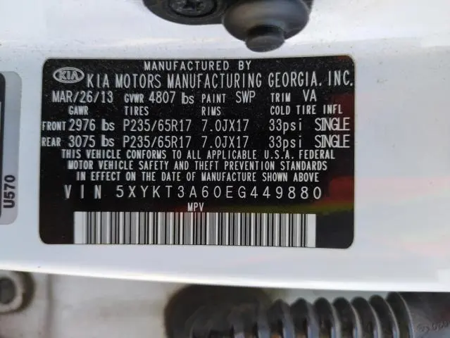 2014 KIA SORENTO LX  