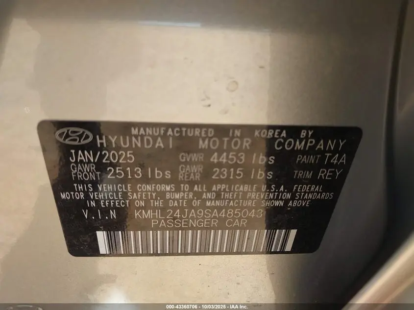 2025 HYUNDAI SONATA SE