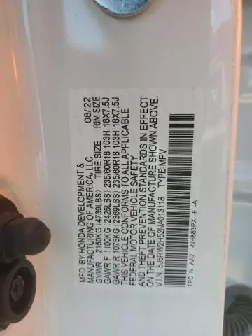 2022 HONDA CR-V EX  