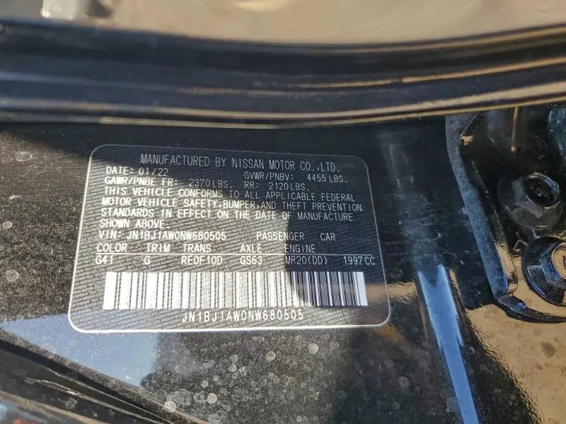 2022 NISSAN ROGUE SPORT S  