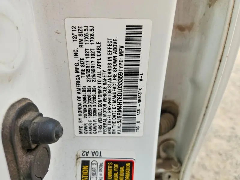 2013 HONDA CR-V EXL  