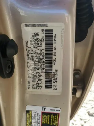 2012 TOYOTA COROLLA BASE  