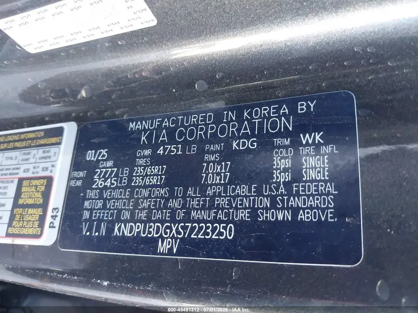 2025 KIA SPORTAGE HYBRID LX
