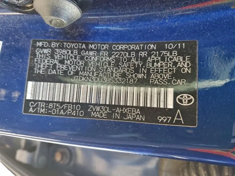 2011 TOYOTA PRIUS   