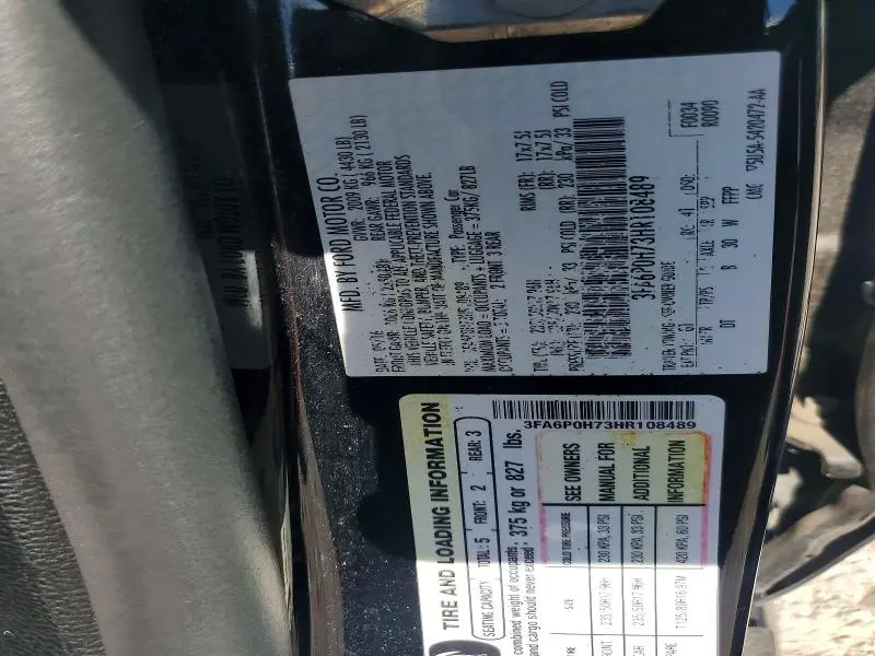 2017 FORD FUSION SE  