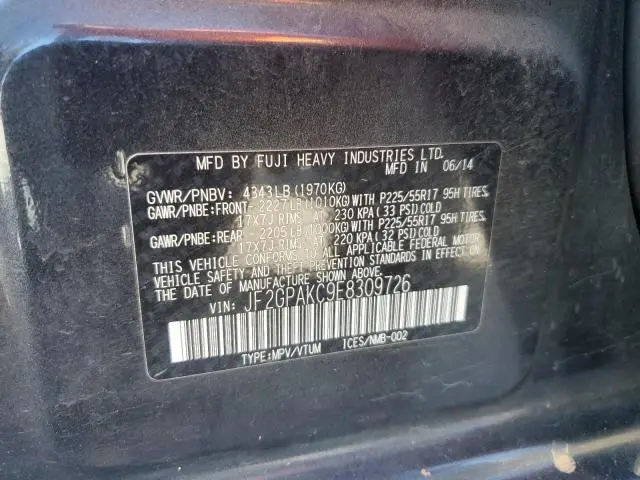 2014 SUBARU XV CROSSTREK 2.0 LIMITED  