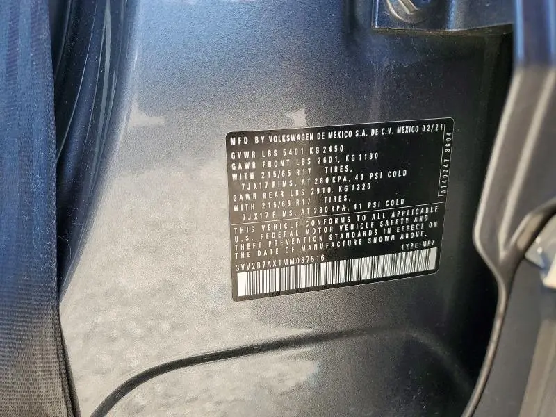 2021 VOLKSWAGEN TIGUAN SE/SE R-LINE BLACK/SEL  