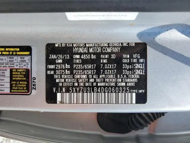 2013 HYUNDAI SANTA FE SPORT   