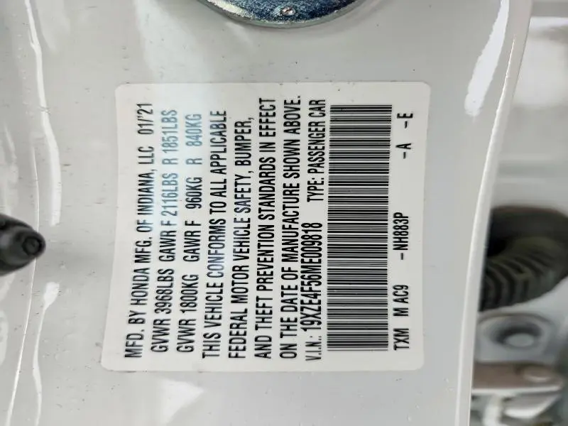 2021 HONDA INSIGHT EX  