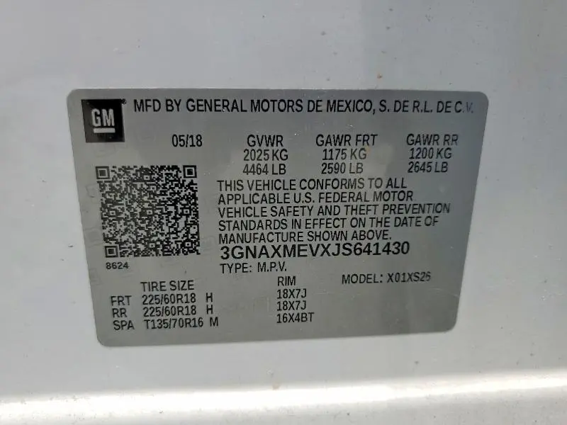2018 CHEVROLET EQUINOX PREMIER  
