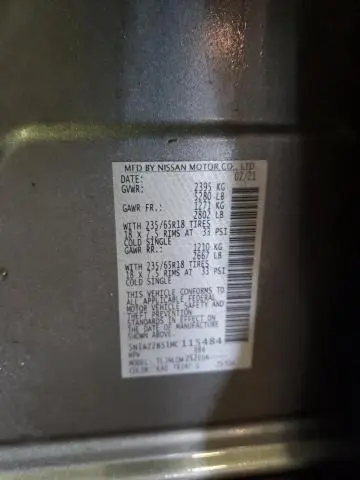 2021 NISSAN MURANO SV  