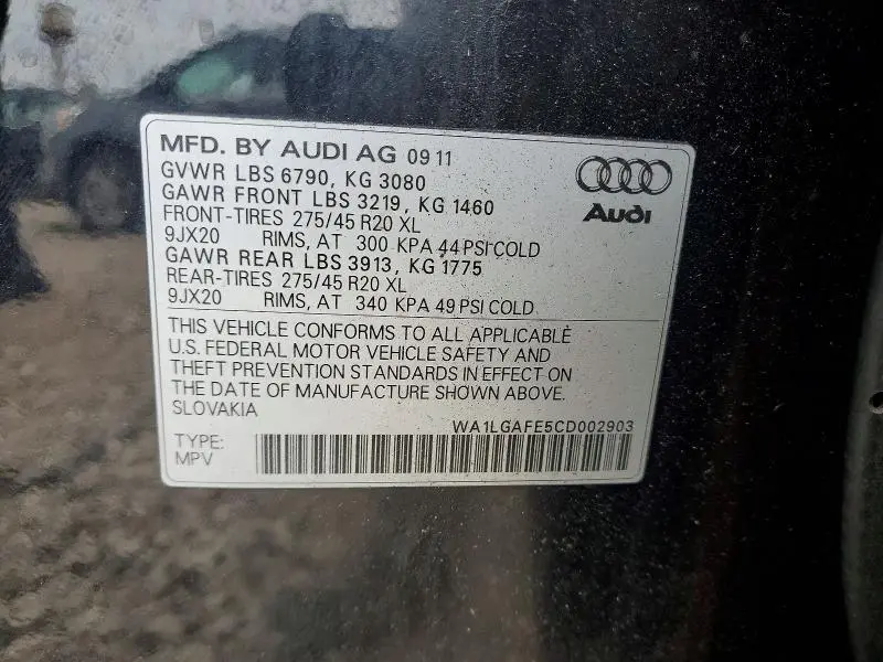 2012 AUDI Q7 PREMIUM PLUS  