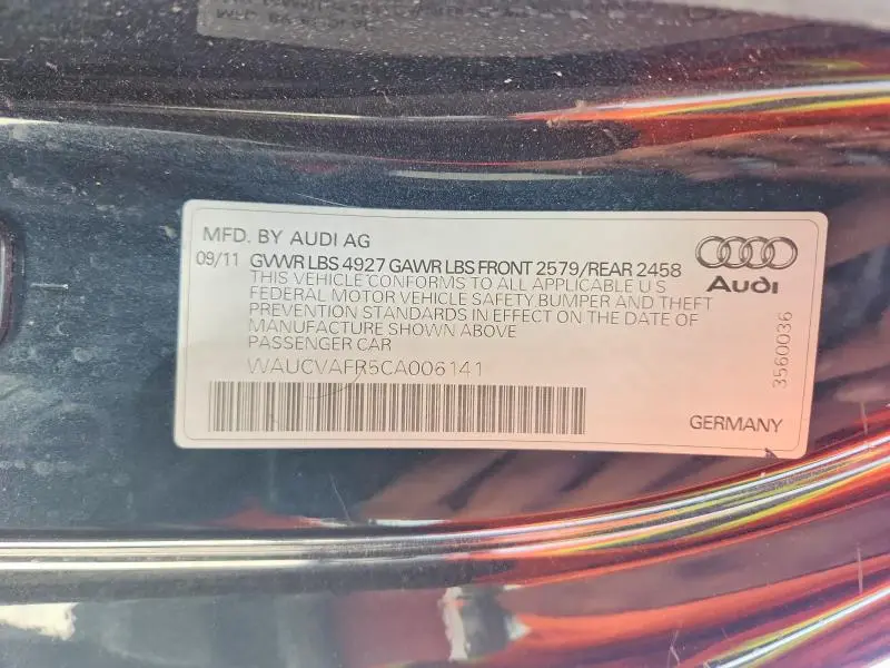 2012 AUDI S5 PREMIUM PLUS  