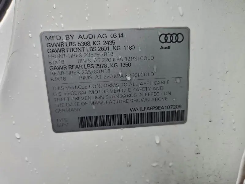 2014 AUDI Q5 PREMIUM PLUS  