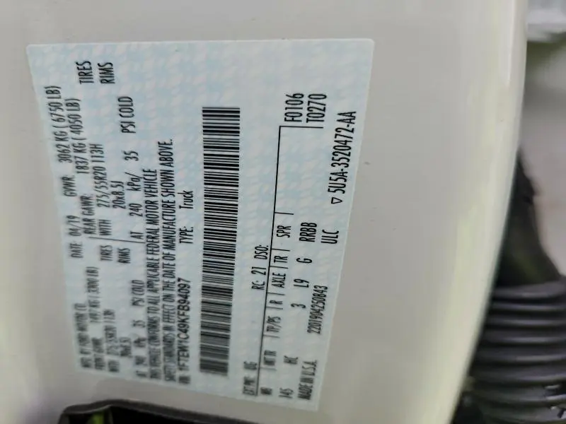 2019 FORD F150 SUPERCREW  