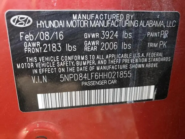 2017 HYUNDAI ELANTRA SE  