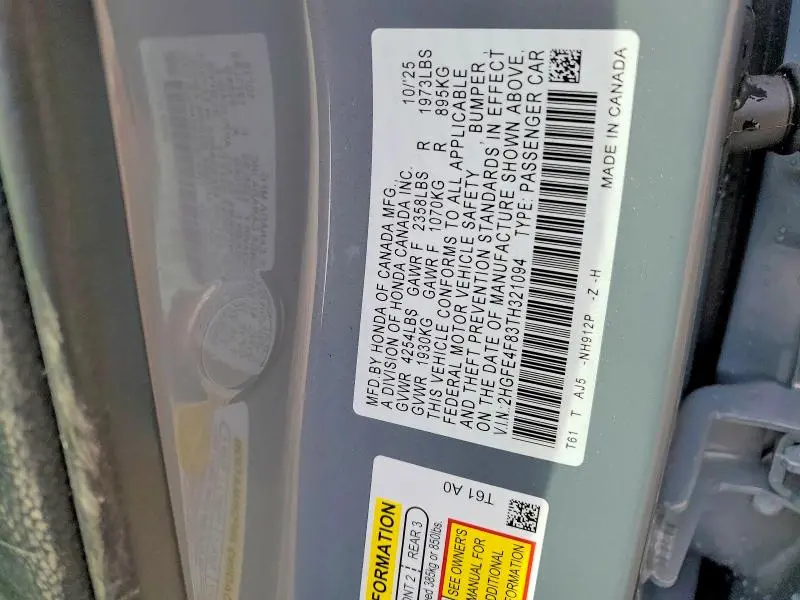 2026 HONDA CIVIC SPORT  