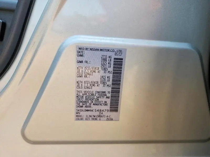 2017 INFINITI QX60 BASE  