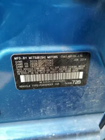 2015 MITSUBISHI MIRAGE DE  