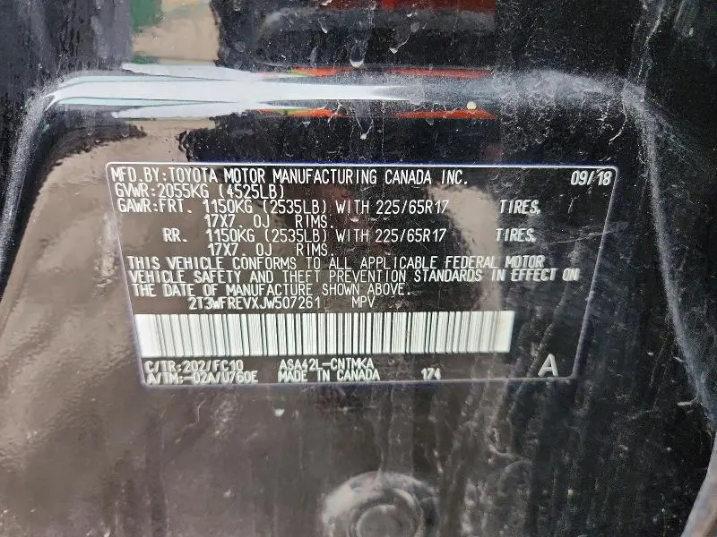 2018 TOYOTA RAV4 XLE  