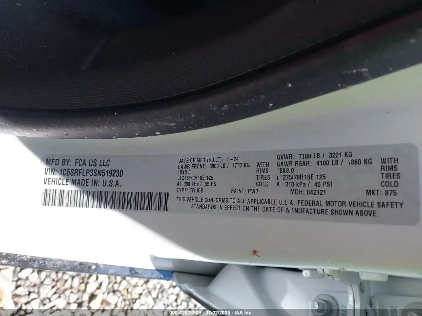 2025 RAM 1500 REBEL  4X4 5'7 BOX