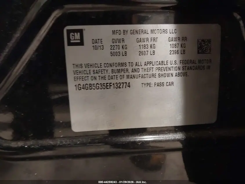 2014 BUICK LACROSSE LEATHER GROUP