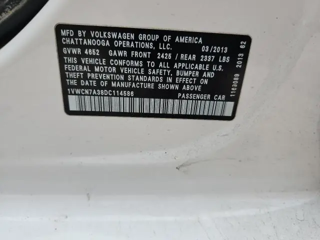 2013 VOLKSWAGEN PASSAT SEL  