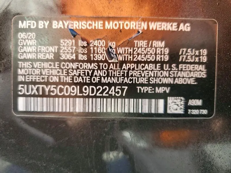 2020 BMW X3 XDRIVE30I  