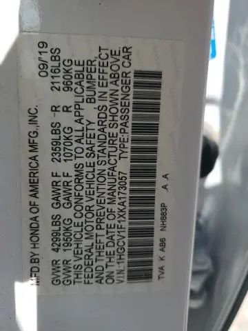 2019 HONDA ACCORD LX  