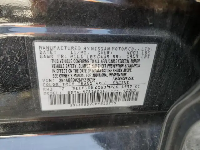 2021 NISSAN SENTRA SR  