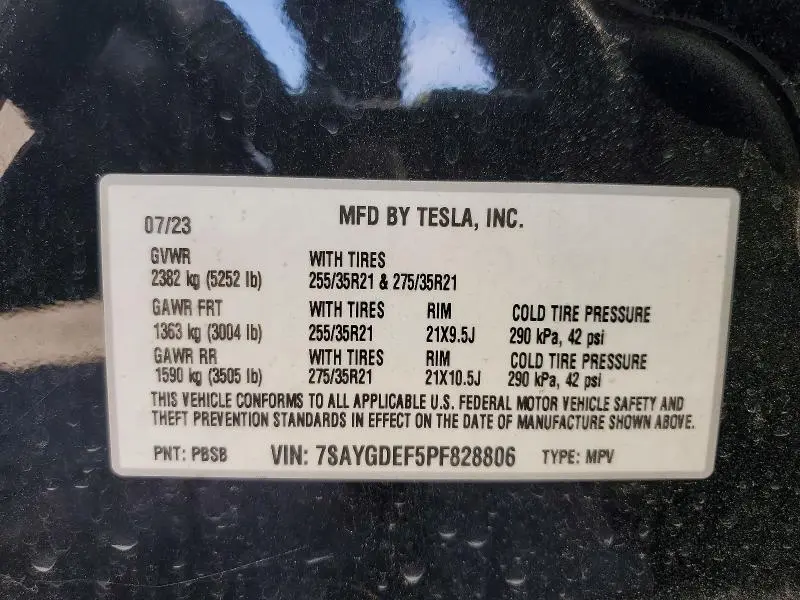 2023 TESLA MODEL Y   