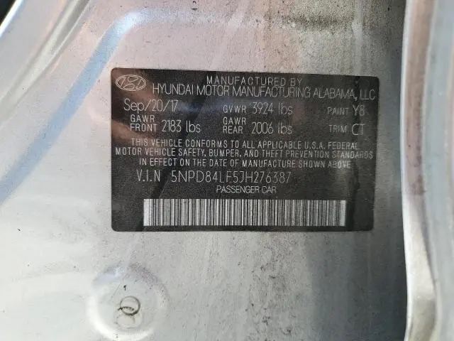 2018 HYUNDAI ELANTRA SEL  