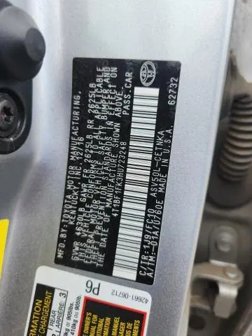2017 TOYOTA CAMRY LE  