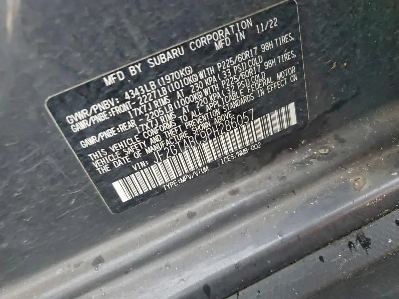 2023 SUBARU CROSSTREK   